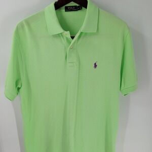 Vintage Polo Ralph Lauren Classic Golf Pony Logo Polo Shirt Green Size L